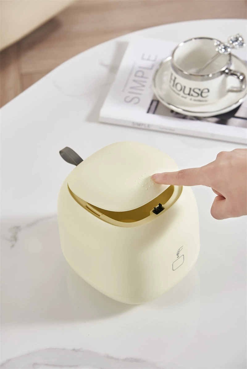W52-JKC-5777 Desktop trash can, creative press-flip lid paper basket, cute mini trash can storage bucket detail image 15