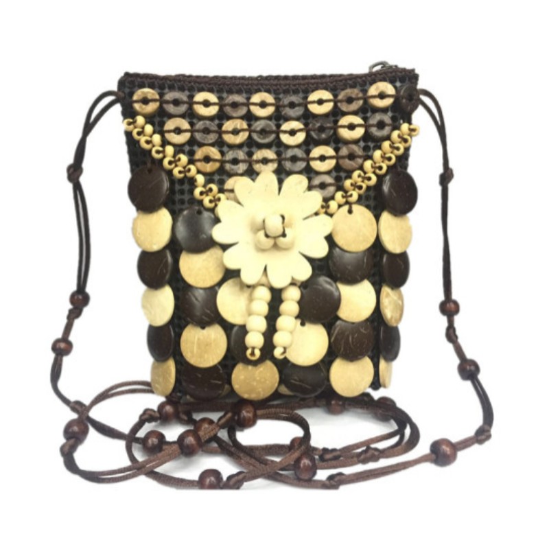 Variety Bag Coconut Shell Bag Handmade Bag Beaded Women's Purse Purse National Style Features Women's Bag Retro details Picture