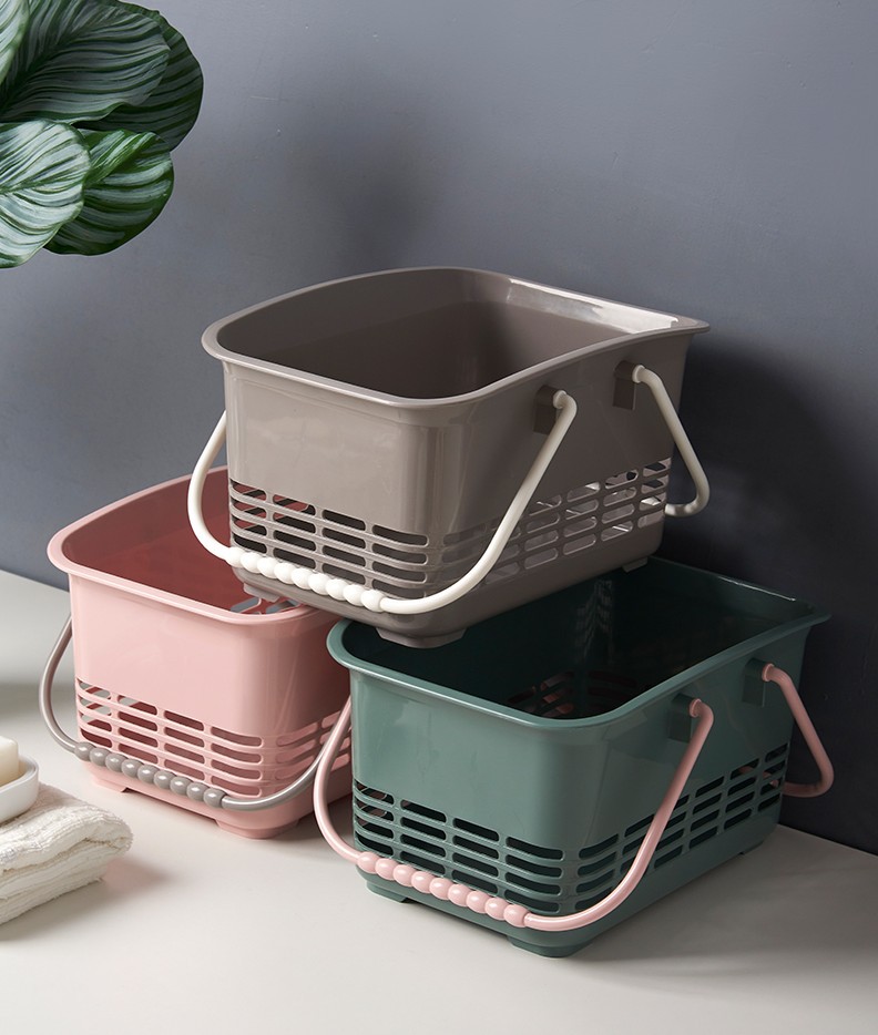 W52-JKC-5521 hand-held basket, bath hand-held basket, shower basket, storage basket, home organizing storage basket, shopping basket
