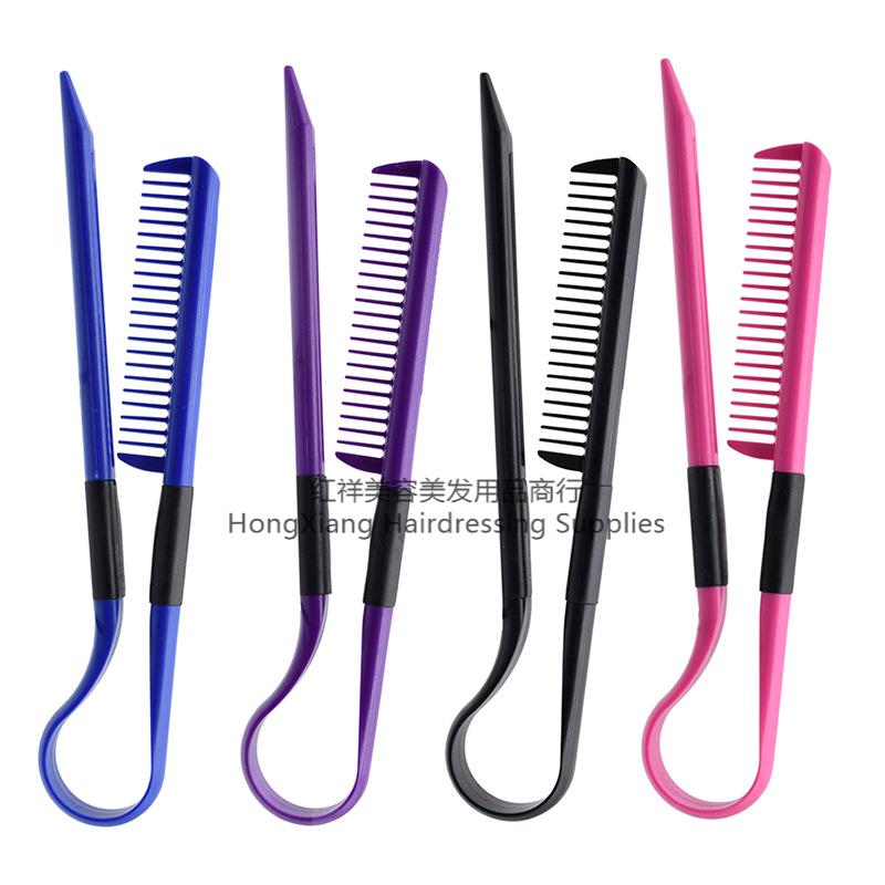 Hair splint comb comb V comb straight hair comb Curling hair tool comb straightening plastic comb manufacturers
