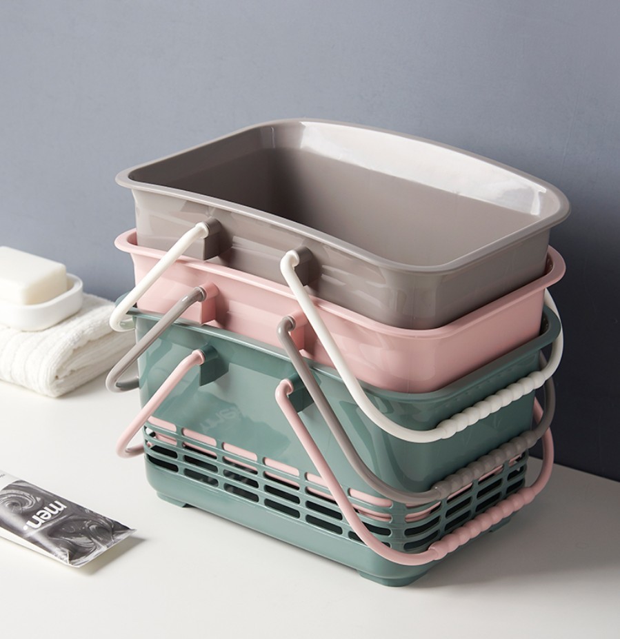 W52-JKC-5521 hand-held basket, bath hand-held basket, shower basket, storage basket, home organizing storage basket, shopping basket details Picture