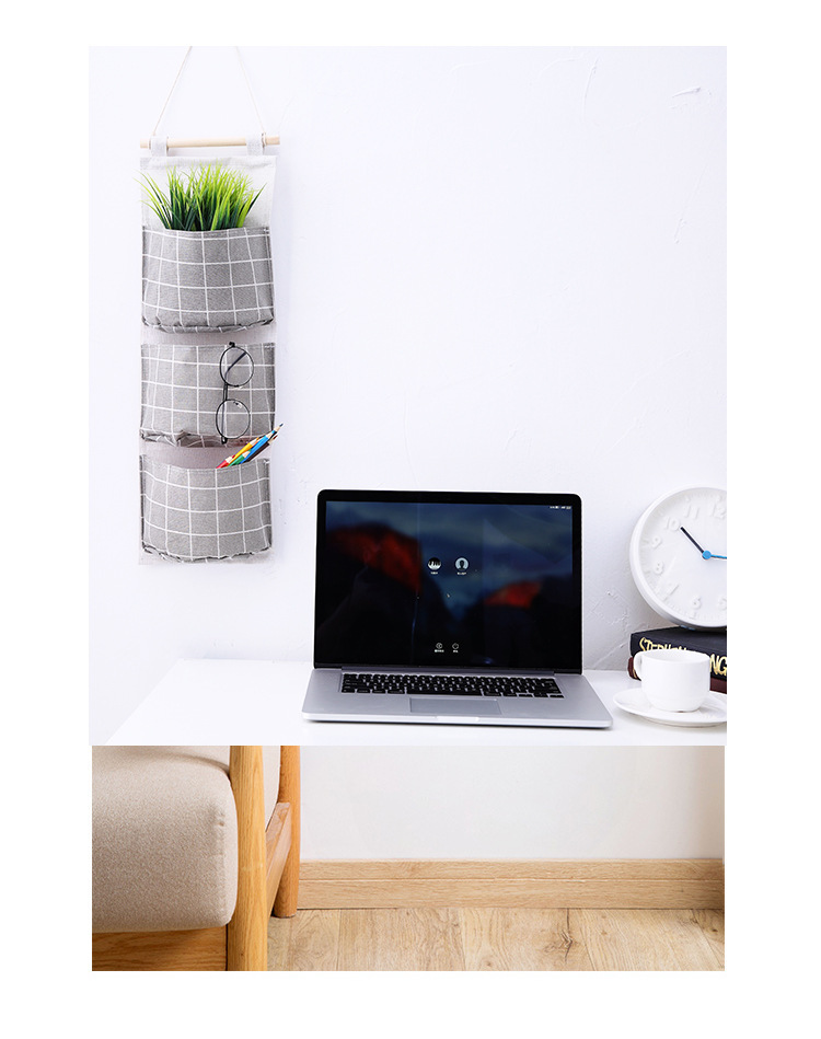 三个兜收纳袋挂袋衣柜家居挂墙挂式门后宿舍寝室多层布艺创意壁挂详情6