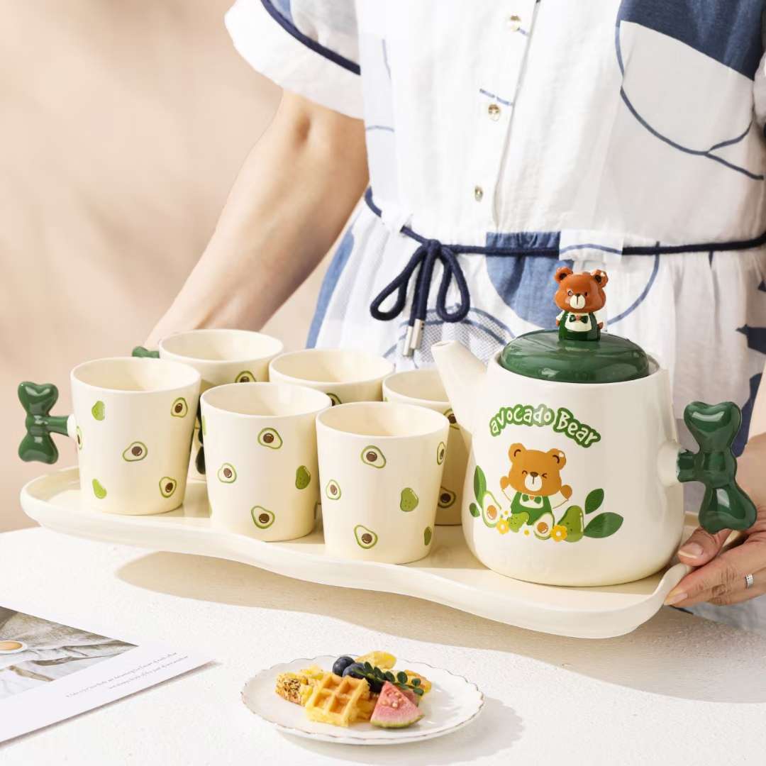 陶瓷茶具套装   新款咖啡茶具   欢乐熊水具套装详情图1