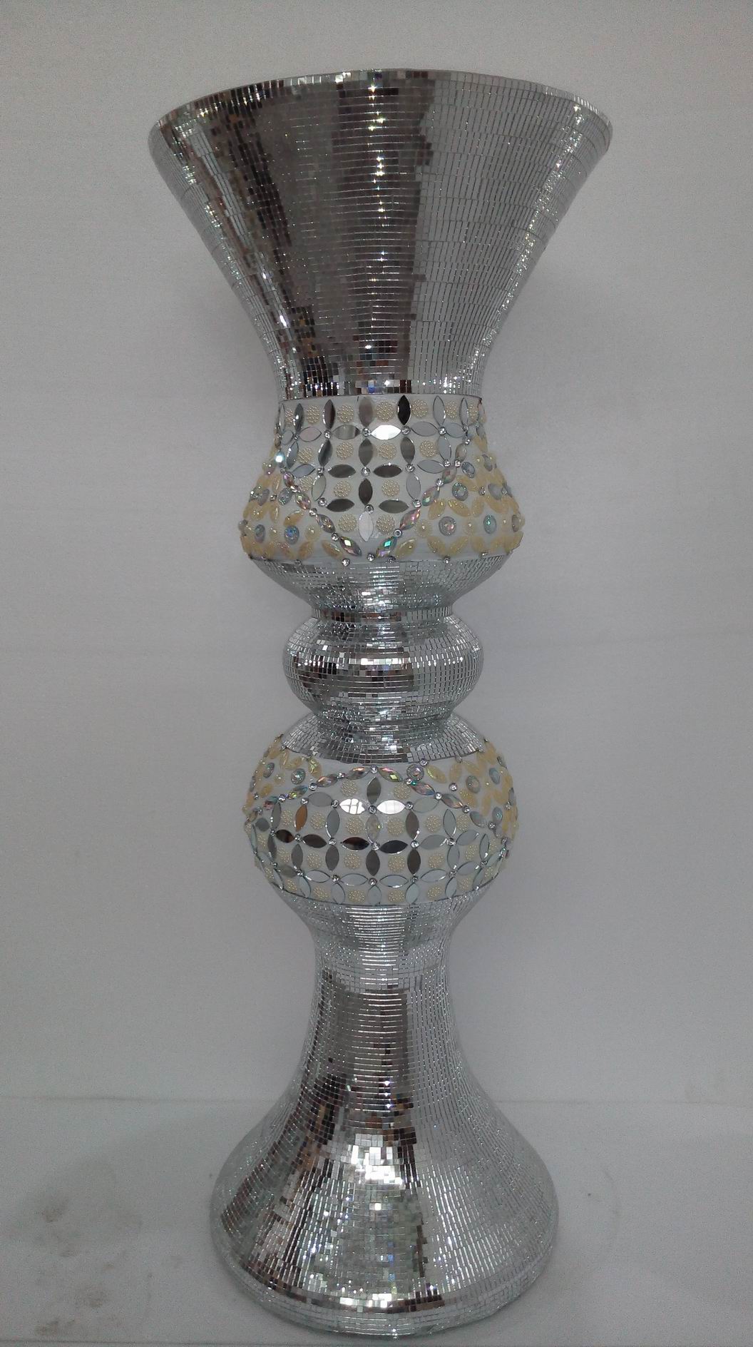 80CM贴珠落地花瓶，插花摆件