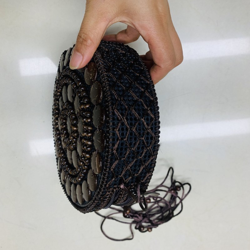 Brown Cocoanut Bag Round Cocoanut Bag Handmade Female Bag 2023 Hot Cross-Border Model Item Picture