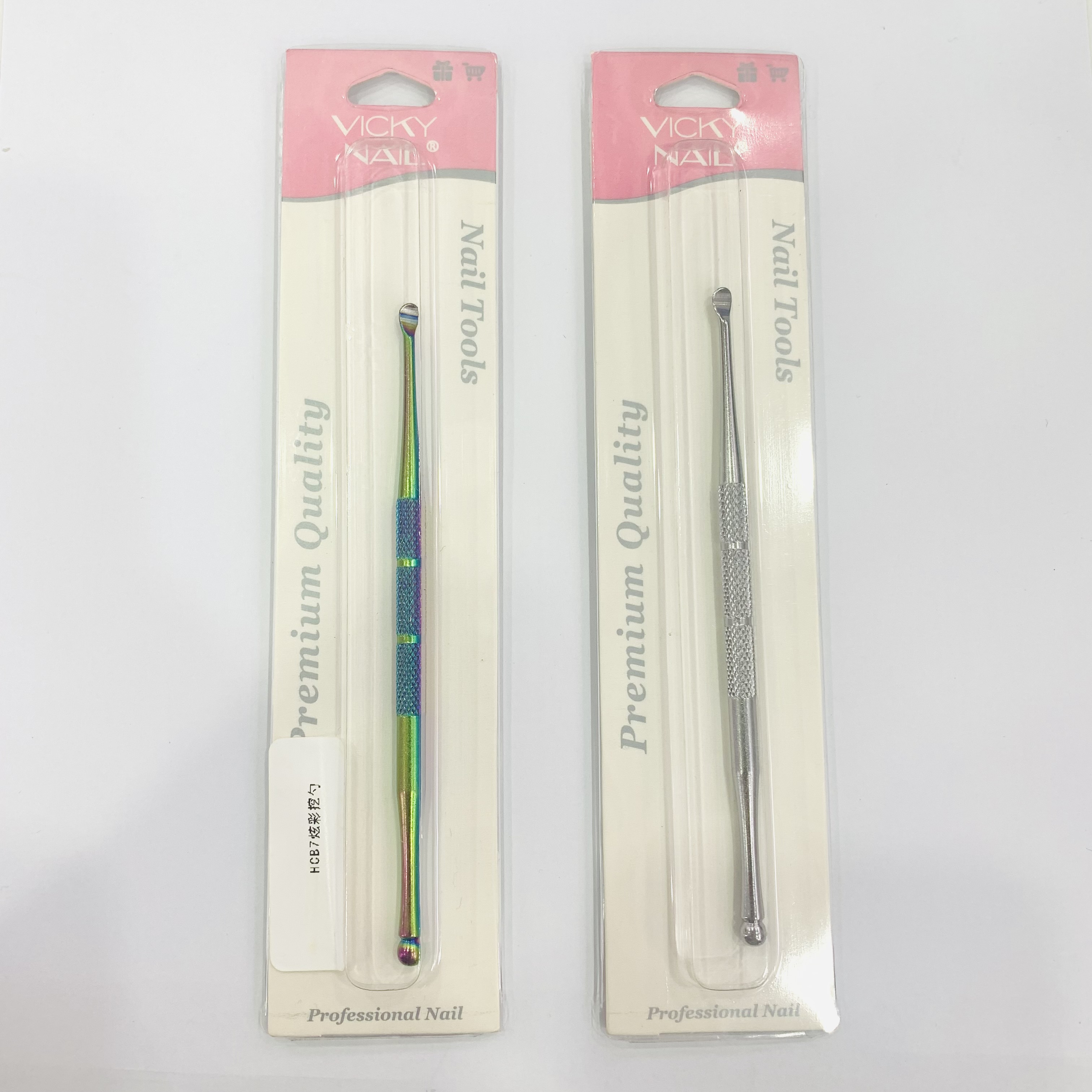 HCB7 colorful steel push scoop picking nails picking ears dead skin push nail nail tools