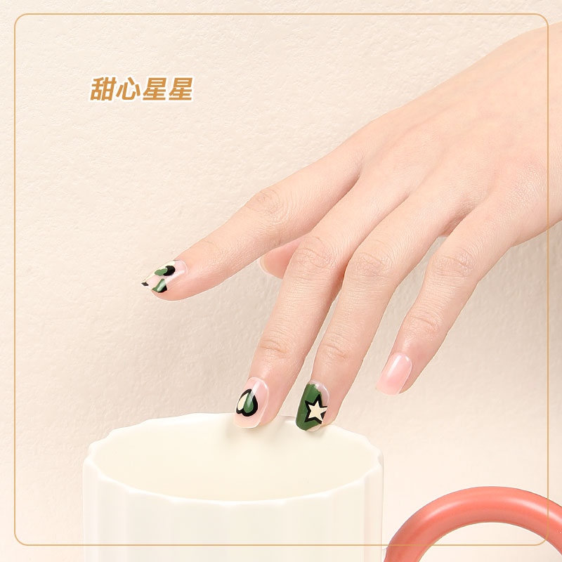 The new 24-piece wearable nail sticker with a heart star, a best-selling product from Japan and South Korea, is sold directly by the domestic manufacturer