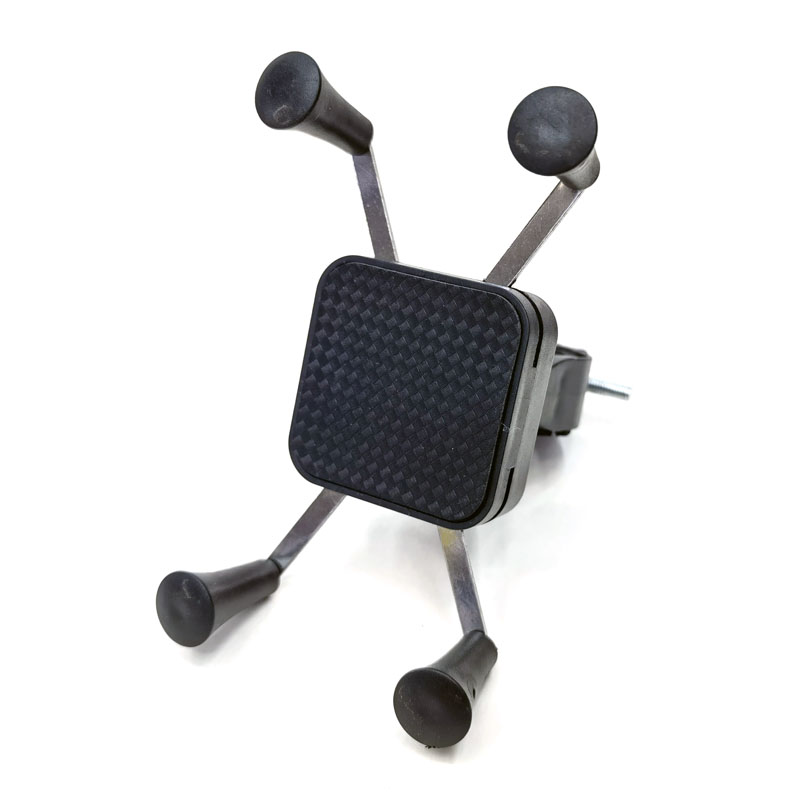 CH-02 Leather four-pronged bicycle phone stand, X-type bicycle phone stand, metal UPS navigation seat, motorcycle mountain biker stand