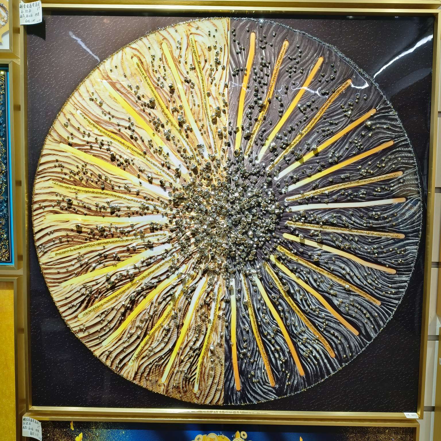 铝合金金晶瓷画 80*80详情图1