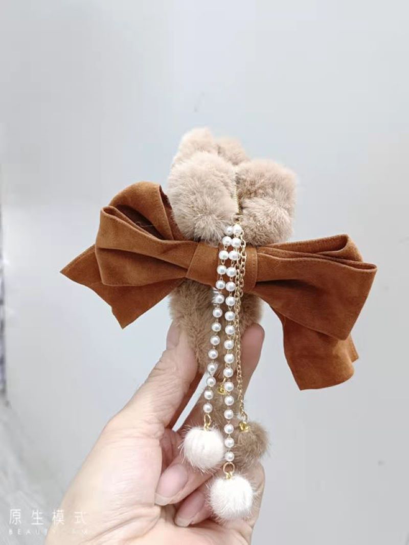 Net Red 2022 New Hair Clip Cartoon Mouth Clip Ins Small Fragrance Edge Clip Bangs Clip Sen Leather Hair Clip Series 121 Rainbow details Picture