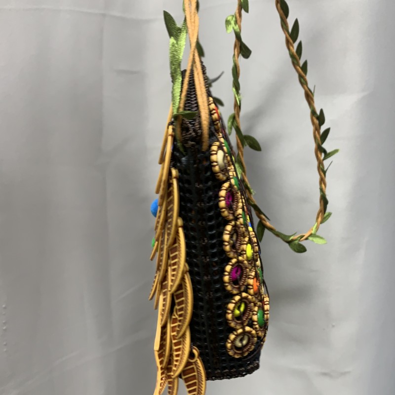 Changeable Bag Coconut Shell Bag Resin Bag Handmade Beaded Female Bag Big Ingots Bag Cross-Border Female Bag Spot Supply Specification drawing