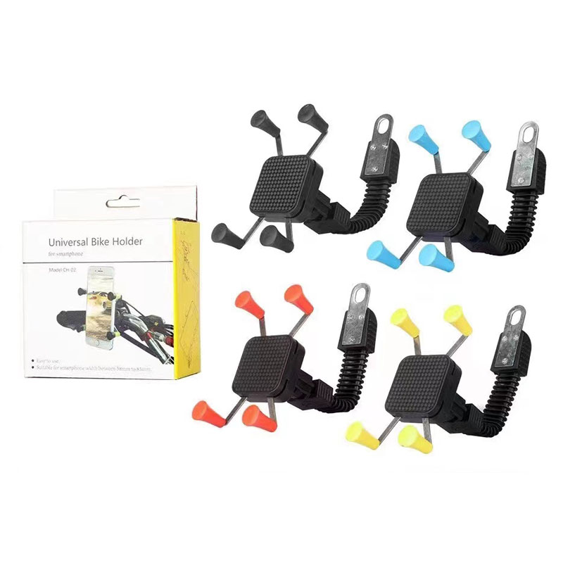 CH-02 Electric motorcycle mobile phone stand, four-prong X-type bicycle mobile phone stand, metal UPS navigation seat, bicycle mobile phone stand details Picture