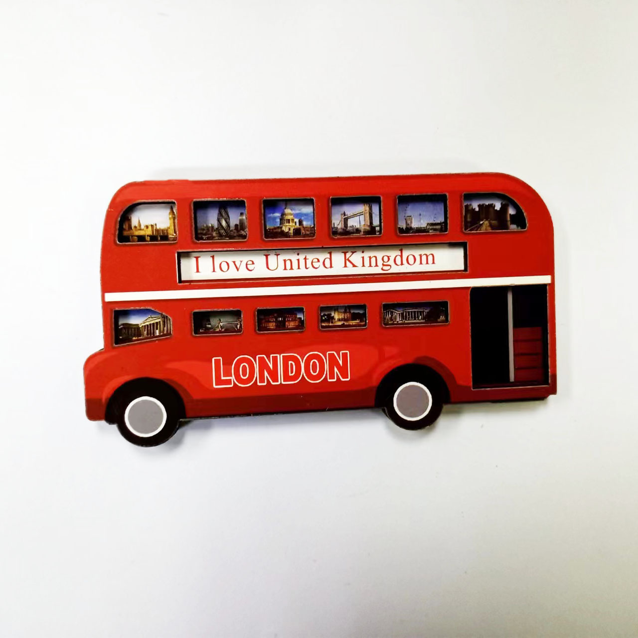 Fabricante en stock venta directa reino unido londres madera refrigerador pegamento placa de densidad MDF refrigerador pegamento países recuerdos de viaje personalizado al por mayor details Picture
