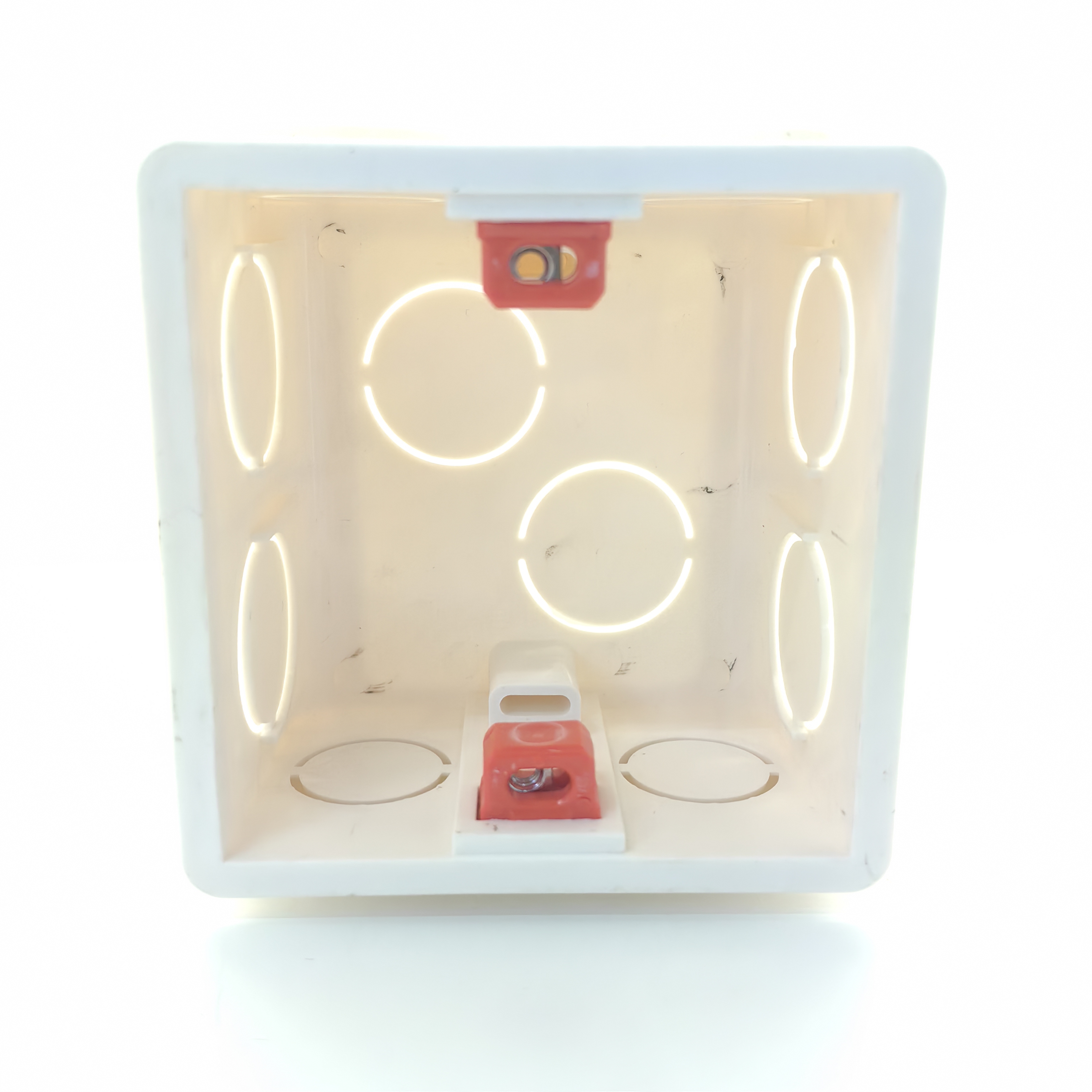  PLASTIC BOX SOCKET,GREY/ GOLDEN/ WHITE ALABASTER SWITCH details Picture