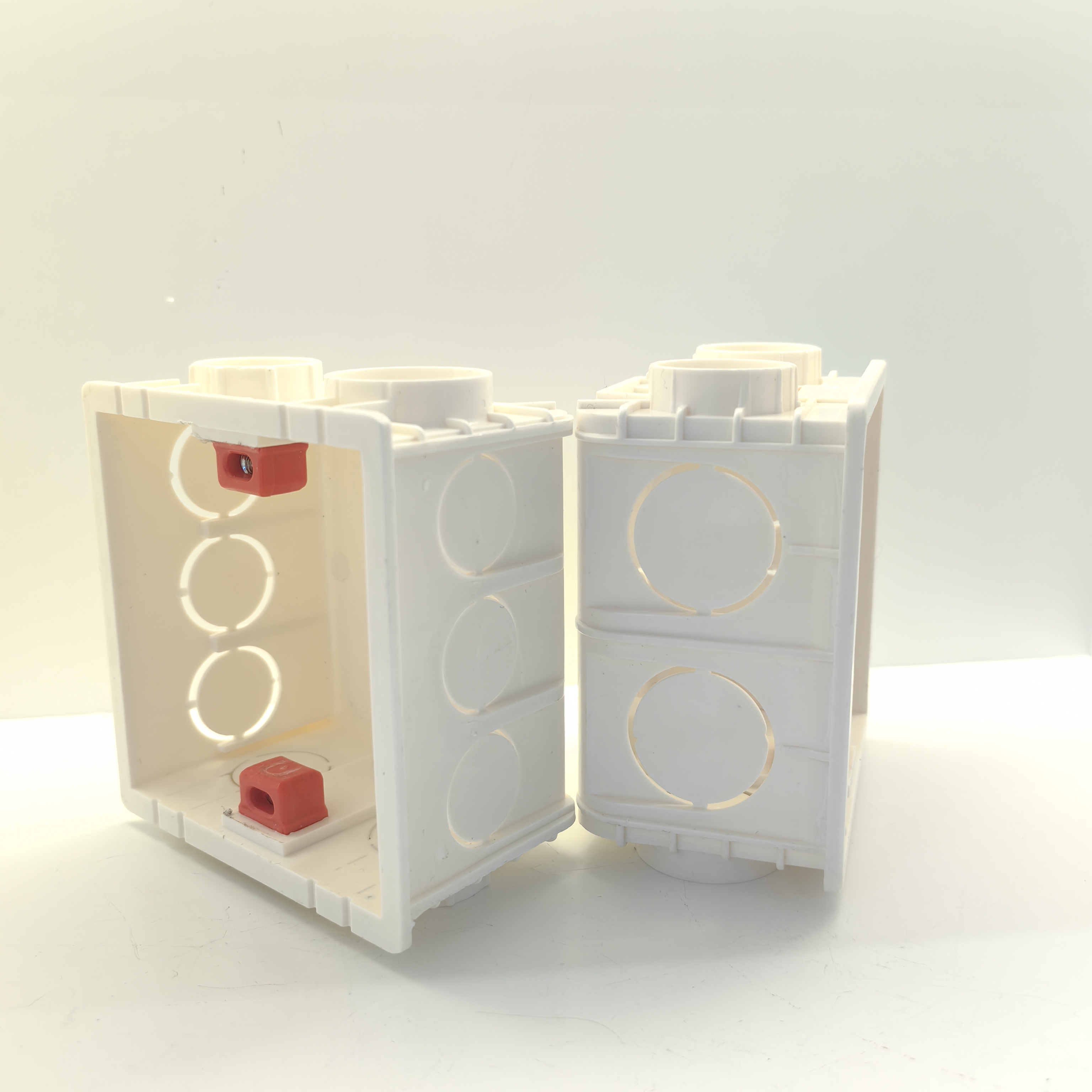  PLASTIC BOX SOCKET,GREY/ GOLDEN/ WHITE ALABASTER SWITCH Item Picture