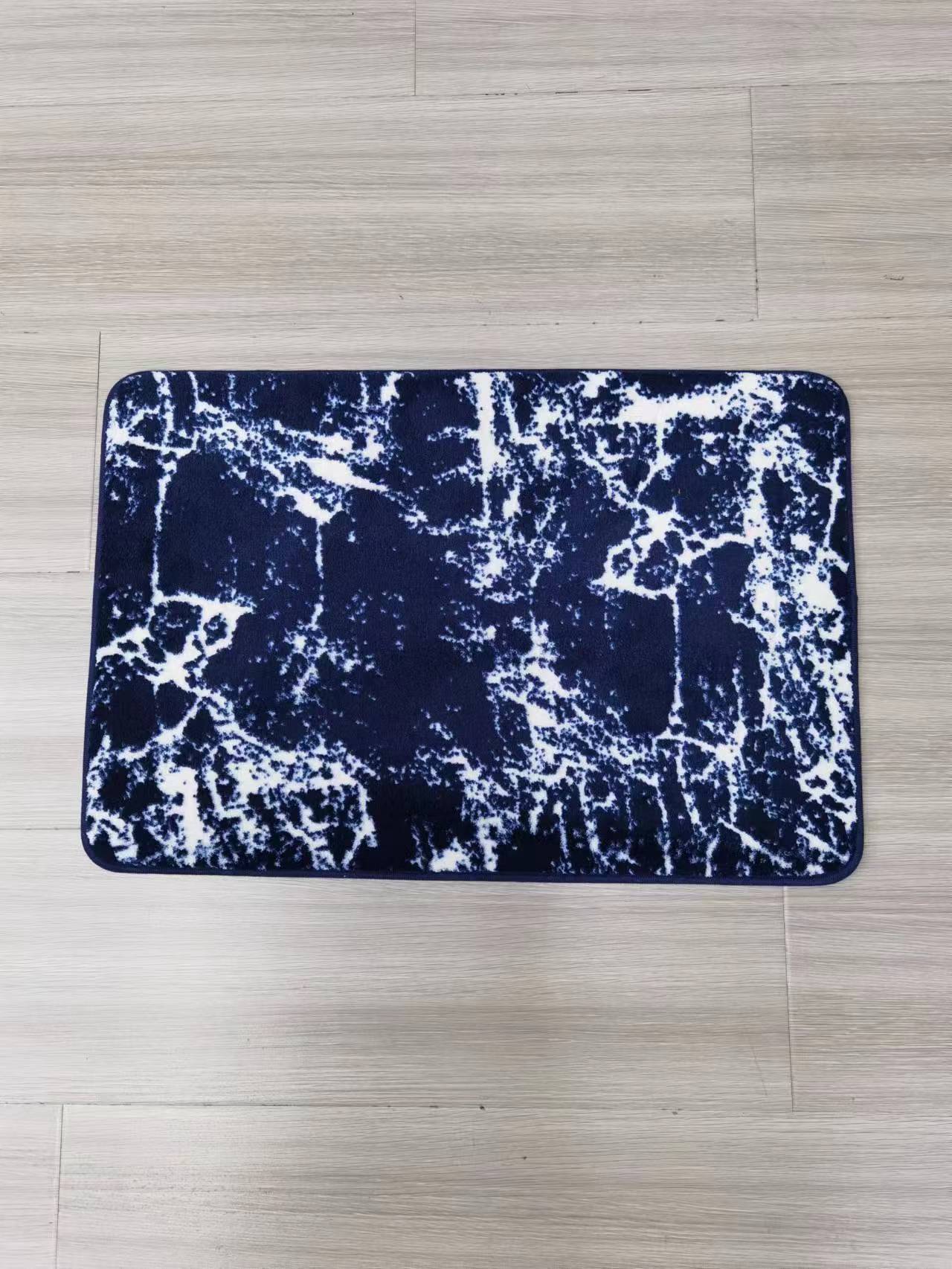 Super fine marble pattern toilet 3-piece set, floor mat, foot mat, door mat, carpet, water-absorbing and anti-slip mat, living room blanket. Good product quality. Standard 4 colors, soft and comfortable, good anti-slip effect. Size 50*80cm series Specification drawing