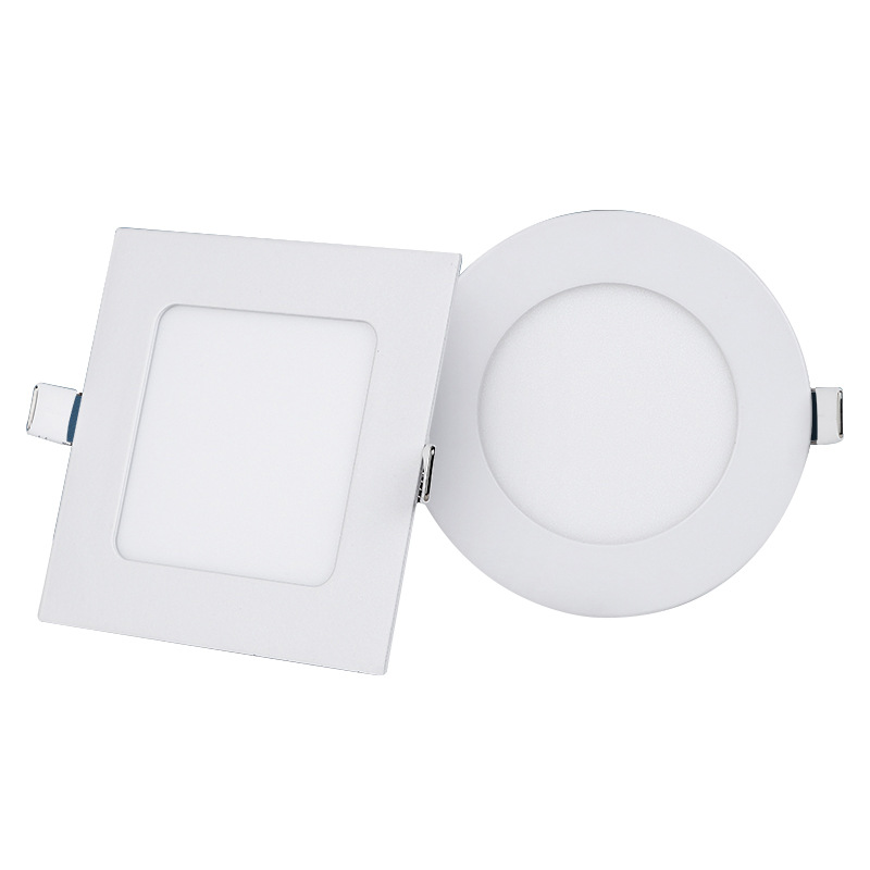 面板灯超薄嵌入式方形圆形筒灯厨房足瓦跨境外贸批发LED平板灯图