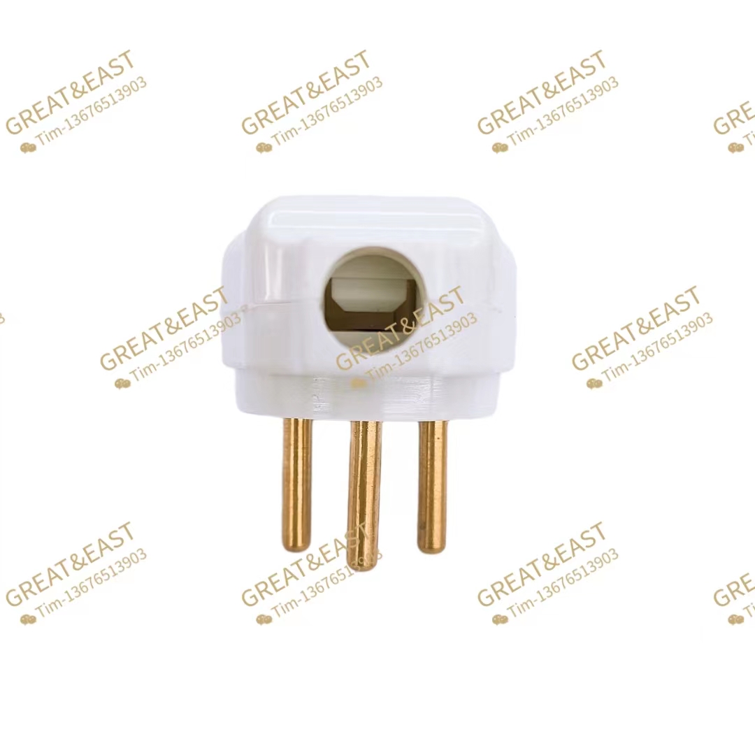 Israel enchufe sin cable blanco montado 16A tripole macho enchufe israel Item Picture