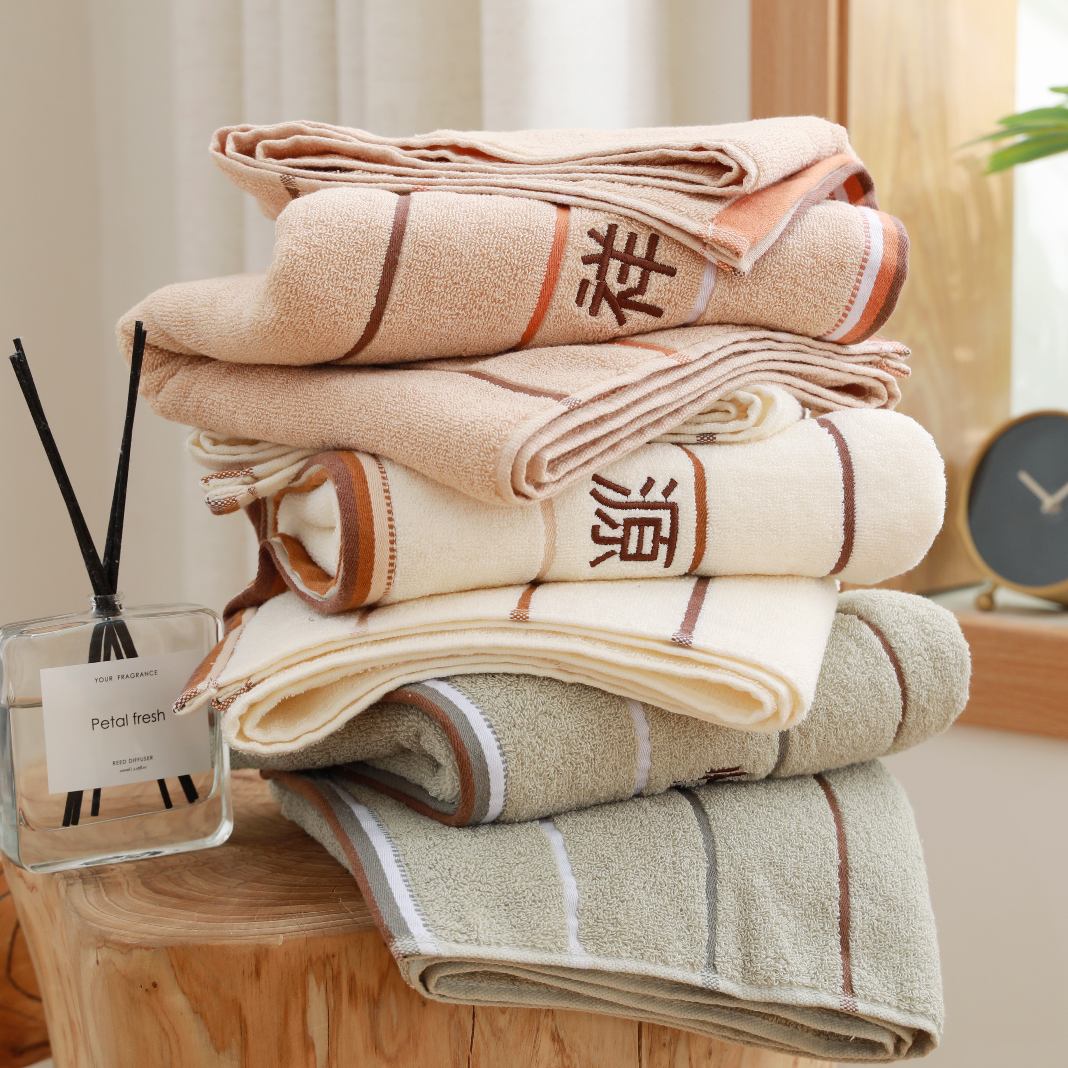 Hengyuanxiang 2Gy4022 Pure Cotton Three Section Bath Towel Adult Bath Towel 70*140Cm details Picture