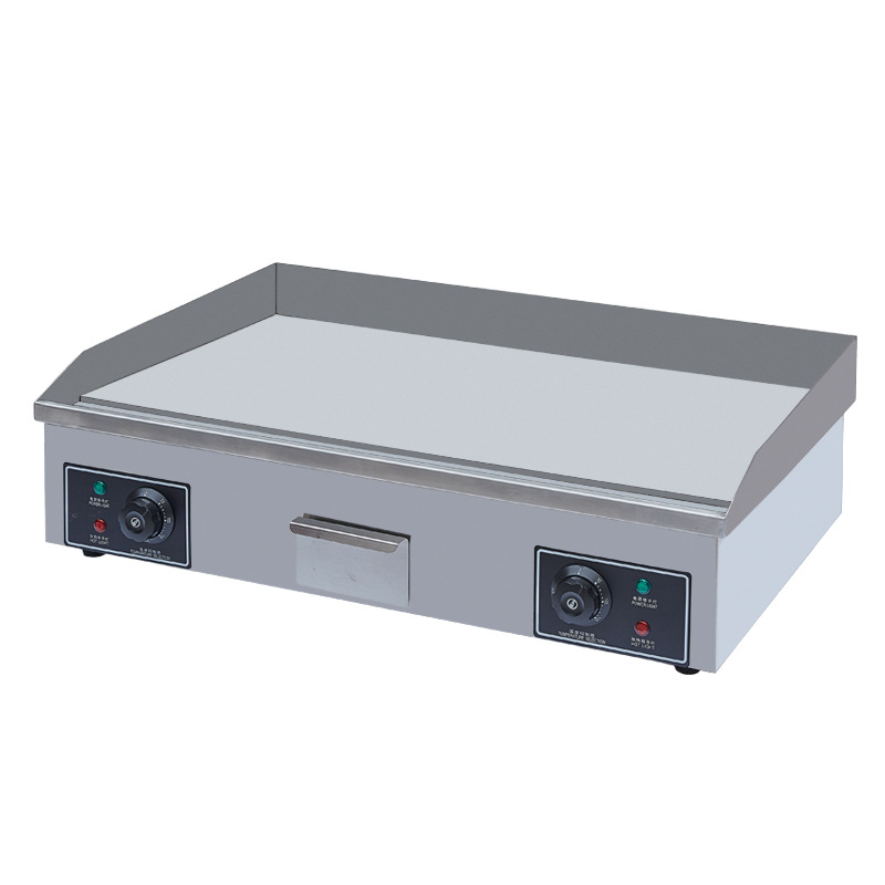 DF68075 Electric semi-flat and semi-pit grill, a best-selling commercial electric grill, semi-flat and semi-pit teppanyaki hand pancake machine, steak-frying machine, DF TRADING HOUSE details Picture