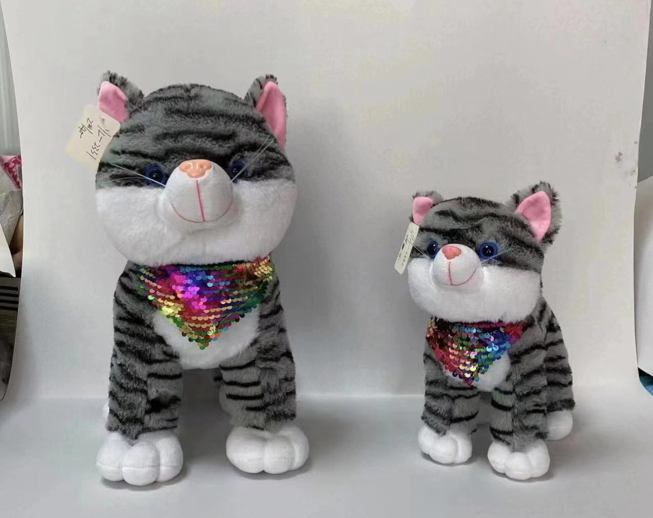 Plush toy Plush toy Plush toy simulation rainbow cat doll Plush toy doll with sleeping Muppet party cat Standing cat