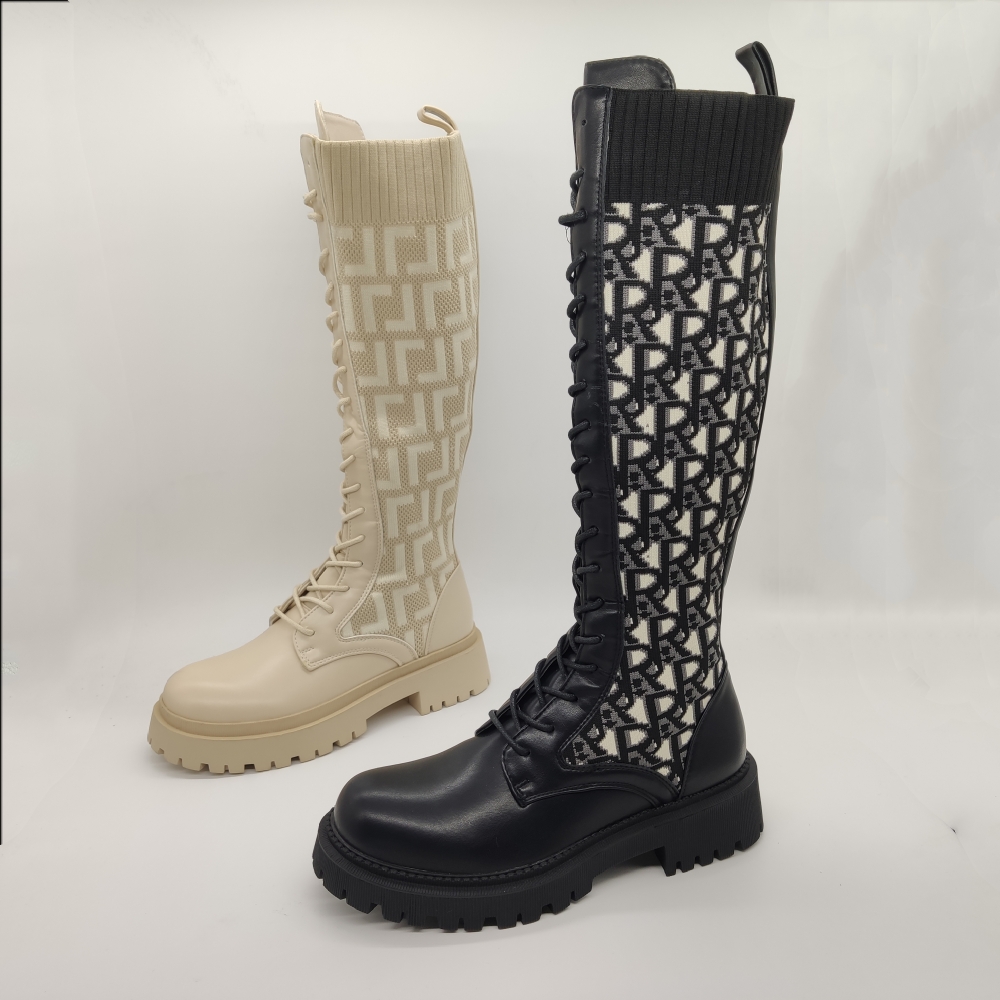 Women's Long Boots 2023 New Stretch Dr. Martens Boots Thick-Soled Slender Long Boots Autumn And Winter Sizes 35-40