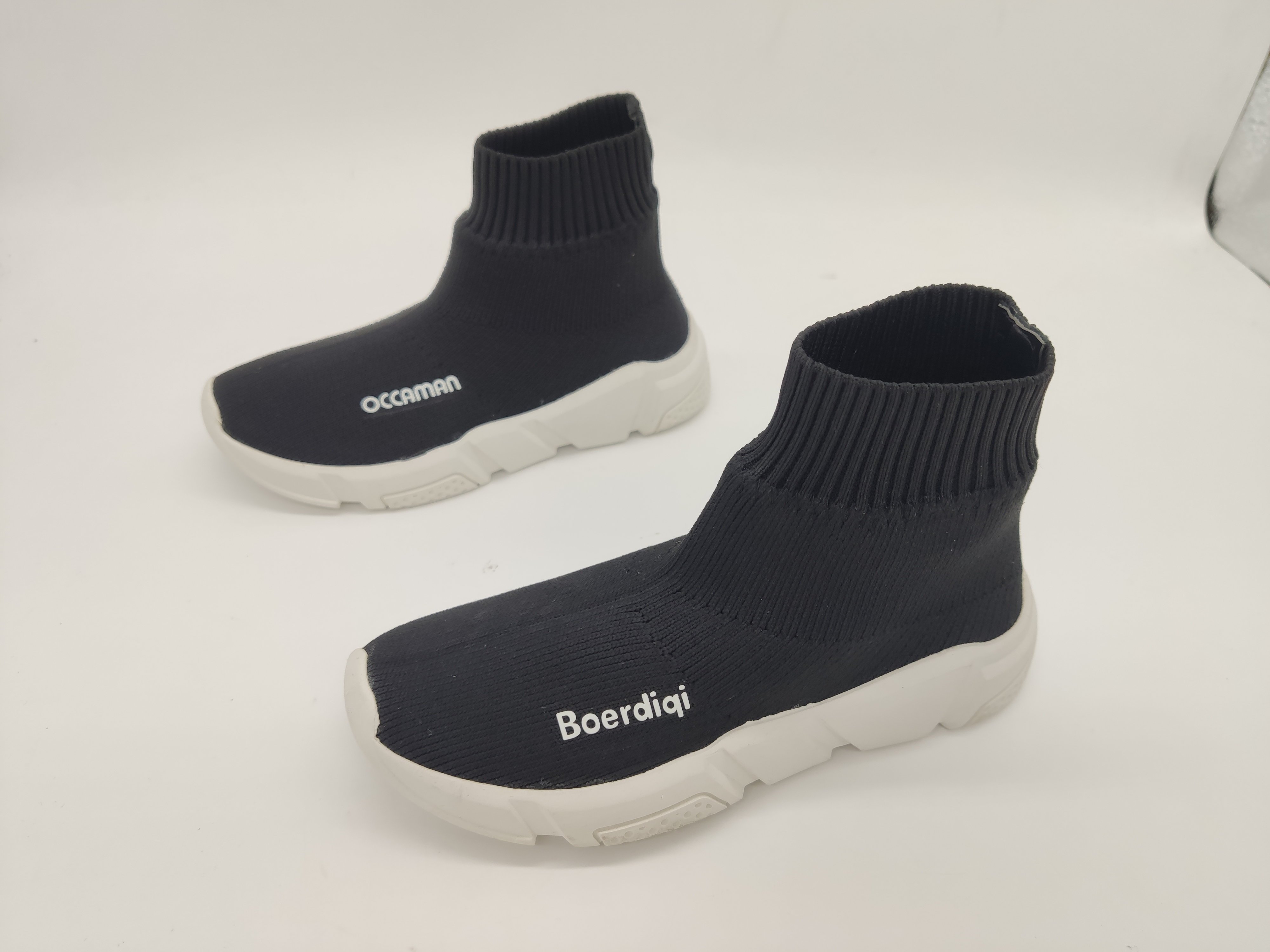 2023春季新款儿童袜子鞋女童鞋高帮针织透气男童软底防滑运动鞋尺码26-28