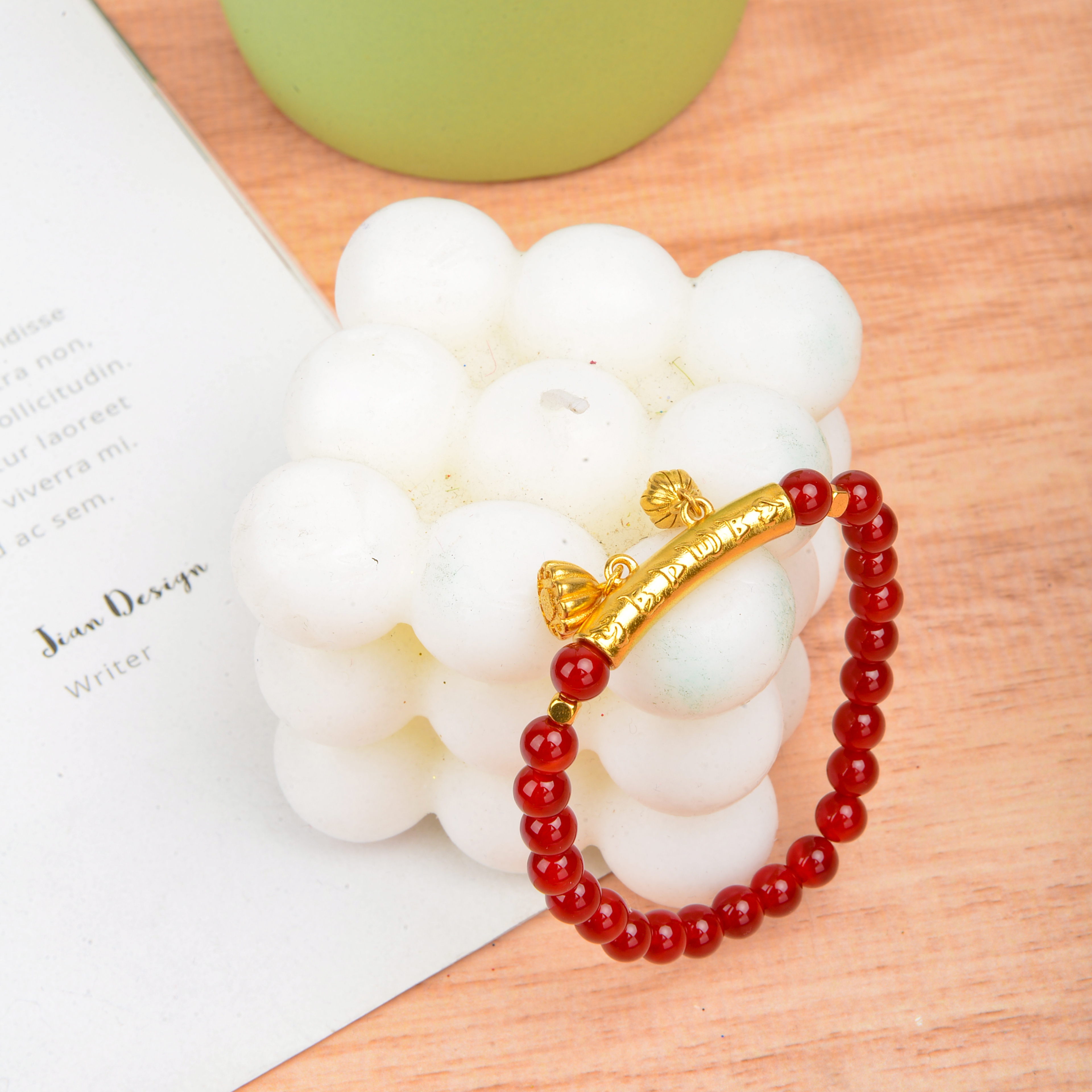 All-In-One Simple New Chinese Red Bracelet Female Ins Fashion Niche Design Light Luxury Exquisite Gold-Plated Jewelry