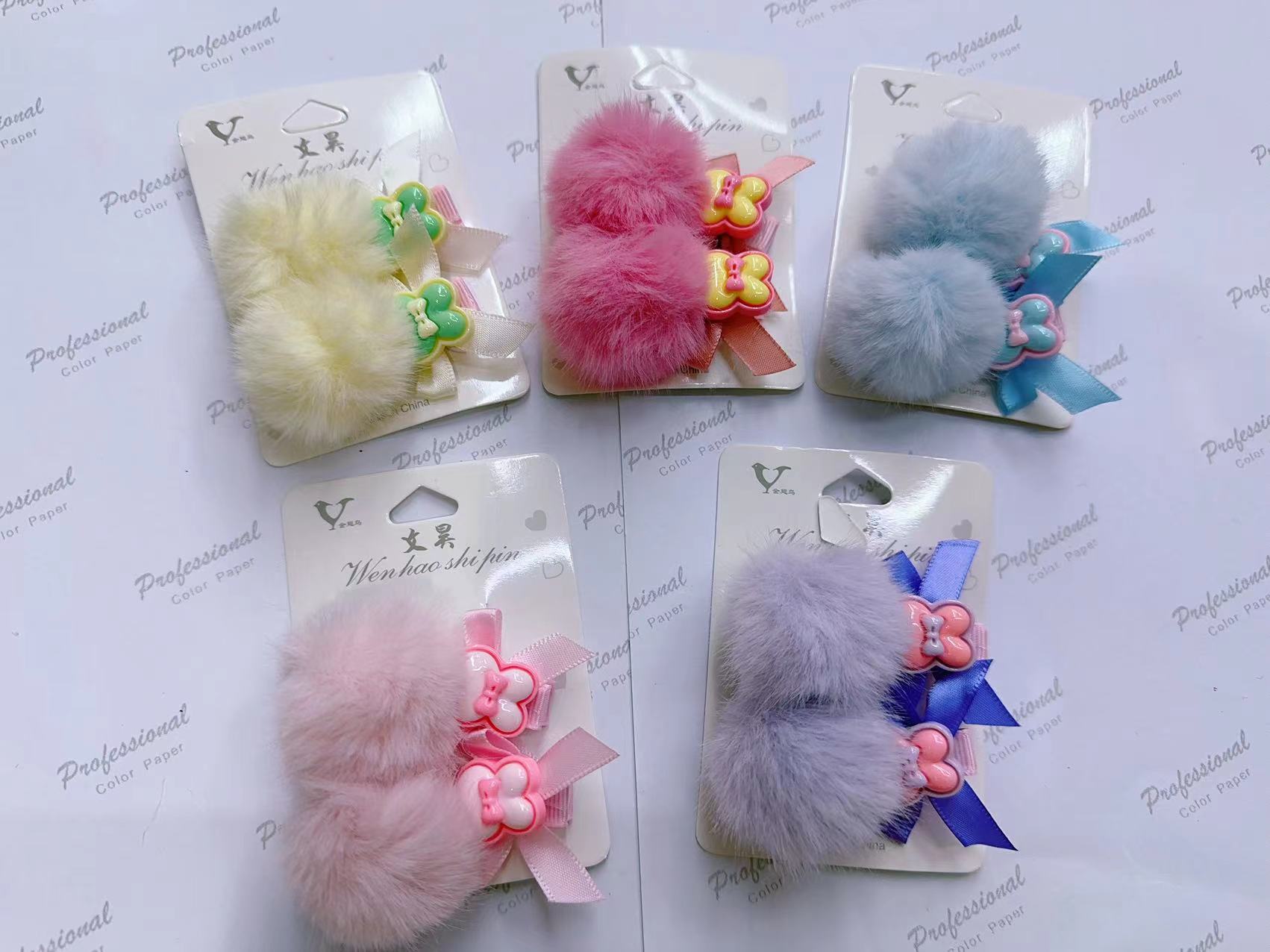 Five Colors For Installing Hairball Cartoon Accessories Clamp Ljnnm