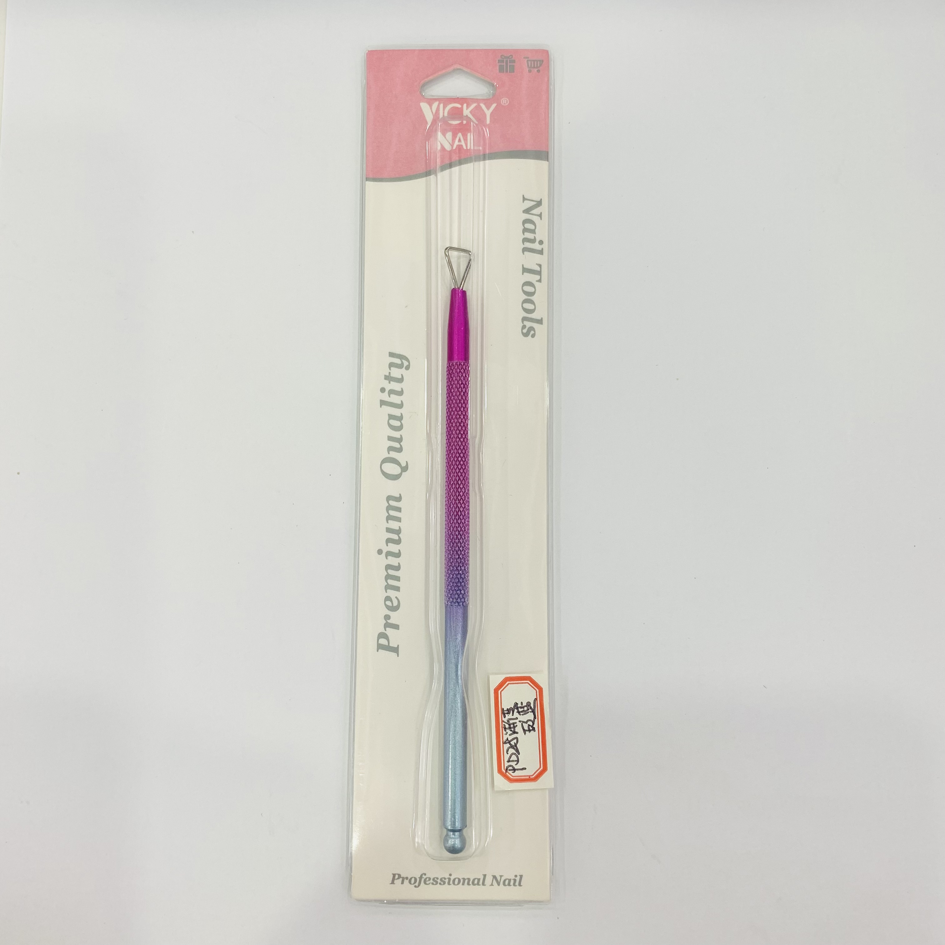 PD28 Gradient blue purple steel push dead skin remover oil glue planer knife dead skin push nail art tool