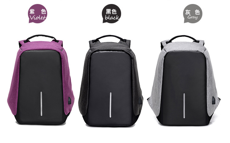 时尚百搭大容量双肩背包多功能智能充电笔记本包休闲旅游背包详情2