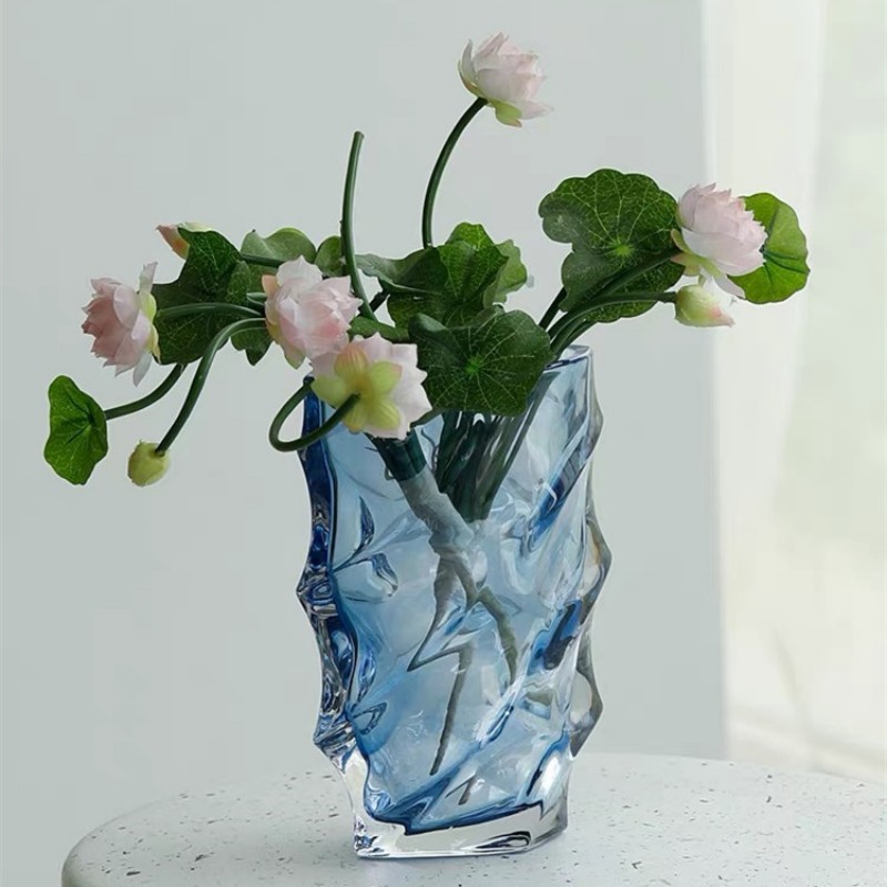 厂家批发加厚欧式水晶玻璃花瓶提供颜色制作璀璨居家花瓶摆件ins详情图2
