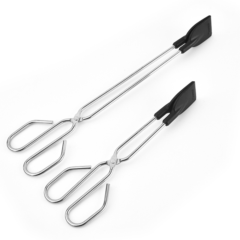 DF99344 Food tongs, silicone head, stainless steel food tongs, steamed bun, bread, grilled meat tongs, buffet thickened food, DF TRADING HOUSE
