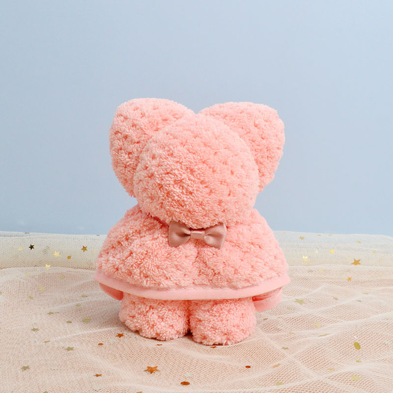 Bear towel, teak square towel, coral fleece souvenir, wedding celebration, wedding candy, teacher Mid-Autumn Festival and National Day gift wholesale, 30*30cm detail image 18