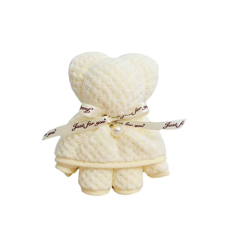 Bear towel, teak square towel, coral fleece souvenir, wedding celebration, wedding candy, teacher Mid-Autumn Festival and National Day gift wholesale, 30*30cm detail image 14