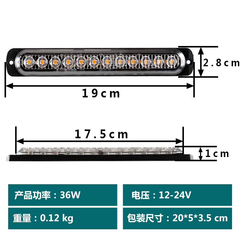 卡车/货车/侧边灯货车边灯/皮卡改装灯细节图