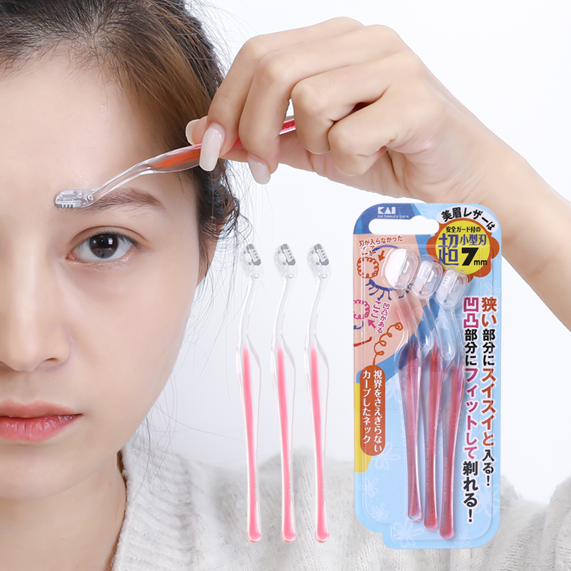 日本进口T型修眉刀美妆化妆工具美妆神器修眉毛不锈钢刀片修眉图