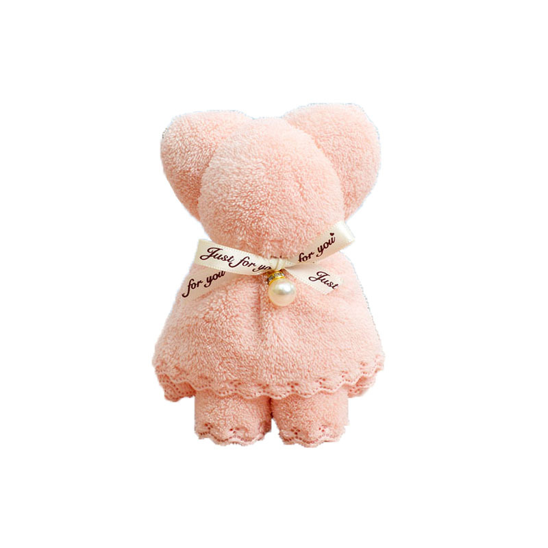 Pearl bear towel, square towel, coral fleece gift towel, souvenir, wedding celebration, wedding candy, National Day, Mid-Autumn Festival and Teachers' Day gift wholesale, 30*30cm
