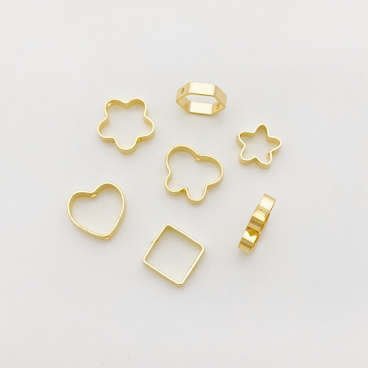 Five-pointed star heart-shaped geometric beaded ring diy beaded bracelet necklace beaded ring accessory full figure