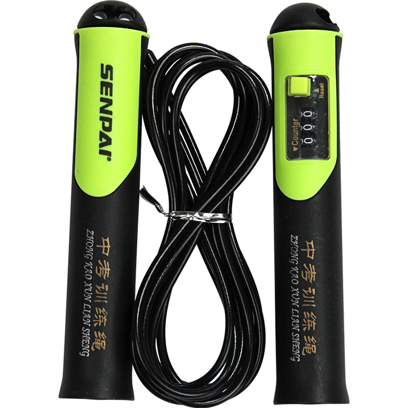 钢丝跳绳/负重跳绳/计数跳绳白底实物图