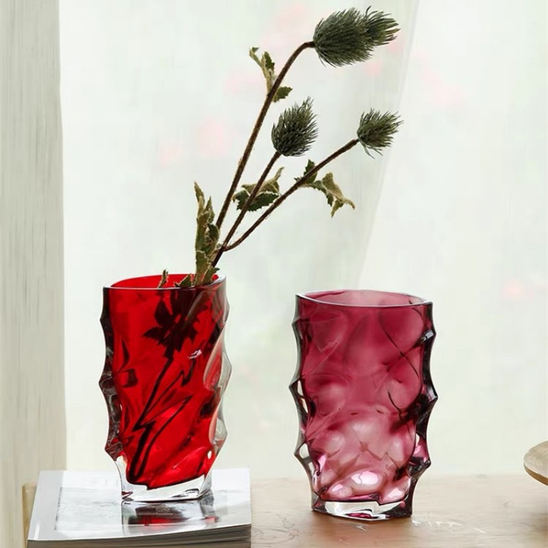 厂家批发加厚欧式水晶玻璃花瓶提供颜色制作璀璨居家花瓶摆件ins详情图3