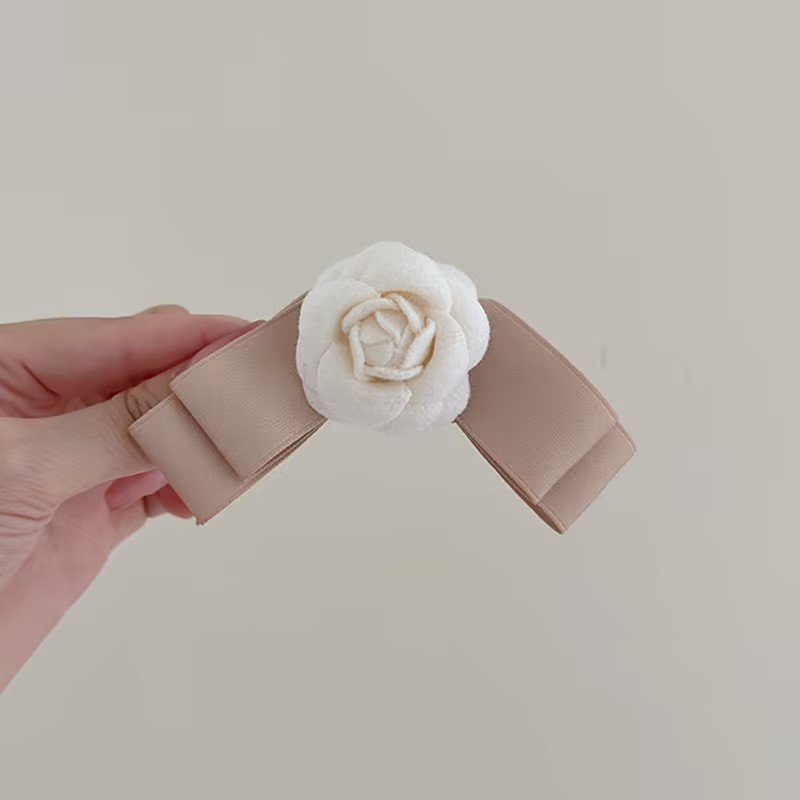White Bow French Retro Pink Bow Love Hair Clip Side Princess Top Clip Hair Accessories Sweet High-Grade Hair Accessories Wholesale