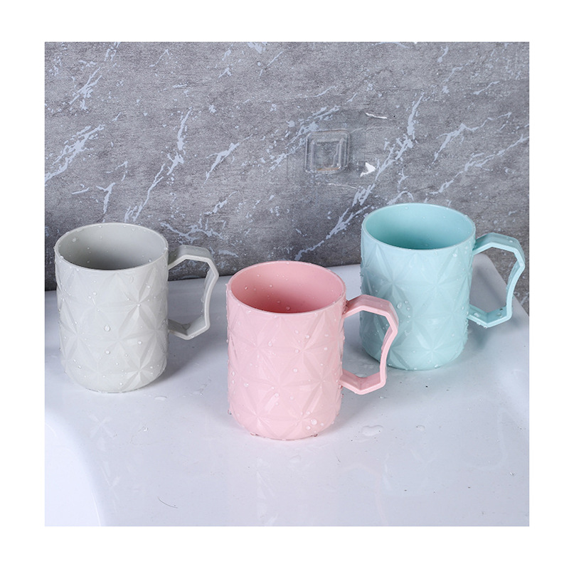 M07-5067 Creative Toothbrush Cup, Plastic Cup, Round couple toothbrush, washbasin Cup, Solid color single-layer toothache cup detail image 6
