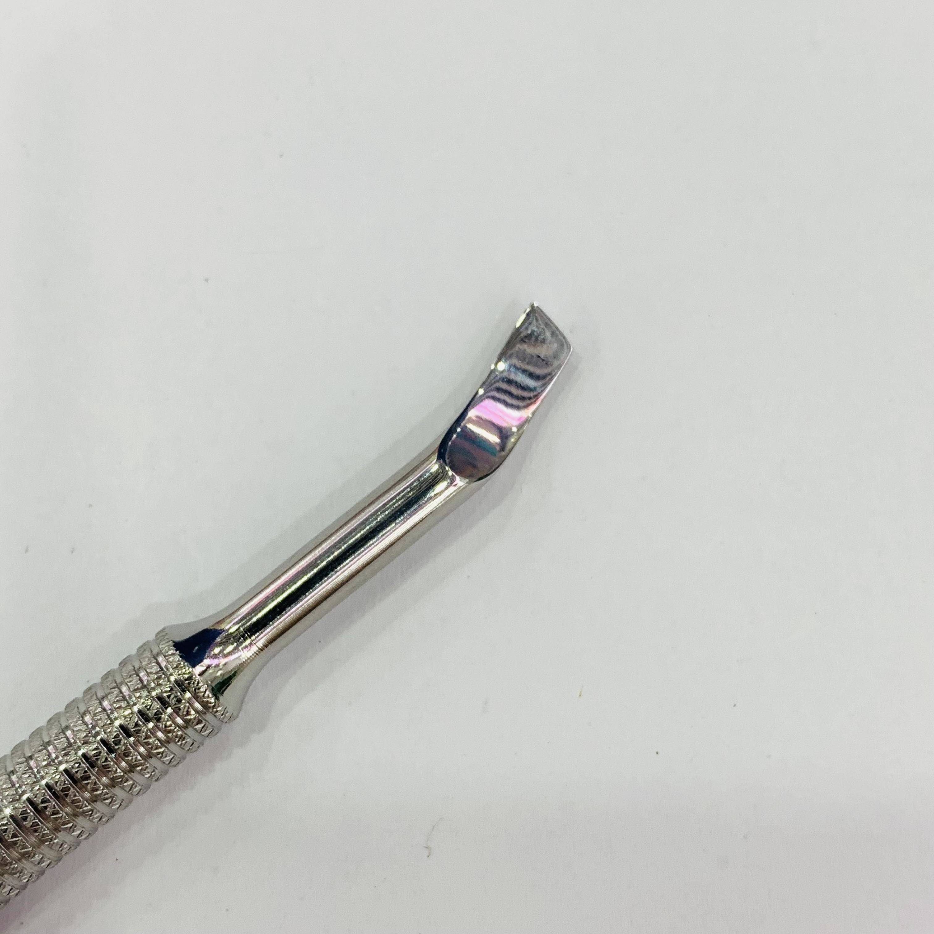 Es7 Steel Pusher, Stainless Steel, Exfoliating Nail Polish Remover, Double-Head Exfoliating Nail Tool Specification drawing