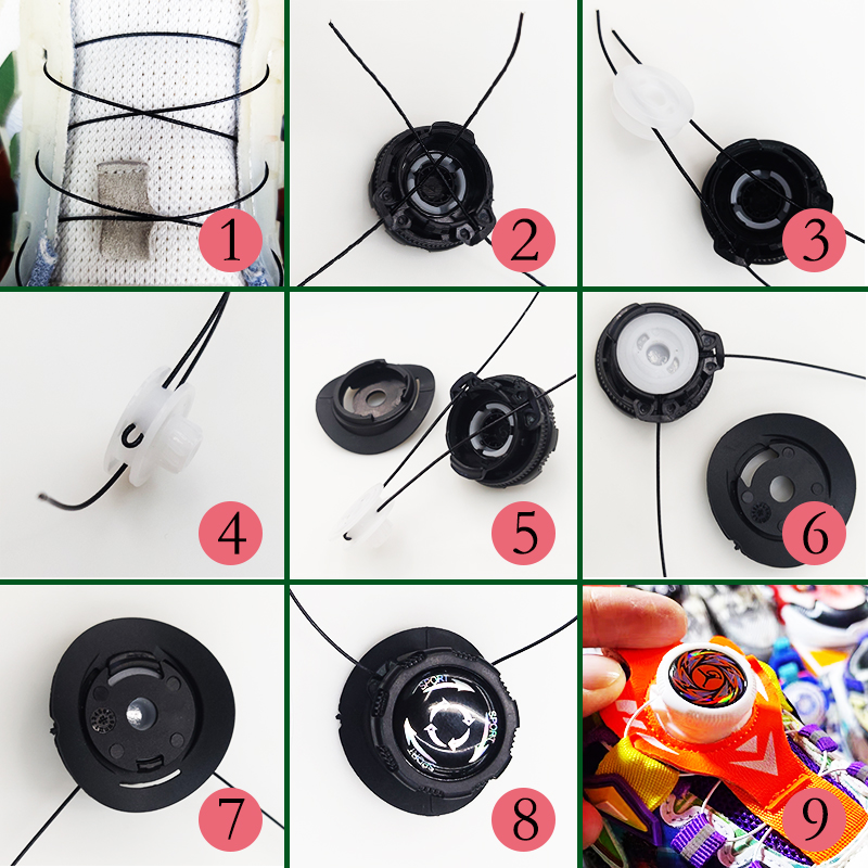 旋转鞋扣儿童鞋带免系鞋扣运动鞋快速免散鞋带固定扣详情8