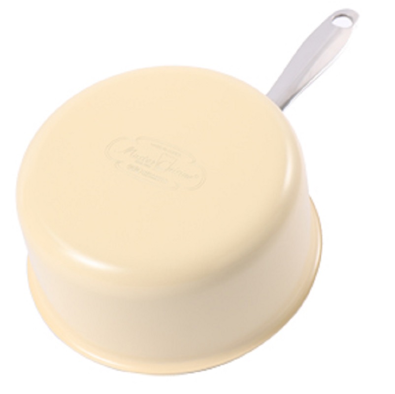 Cream-colored Korean-style double-ear instant noodle pot, stainless steel pot, stainless steel sleeve pot, enamel pot, multi-functional soup pot, household kitchenware Application Scenario