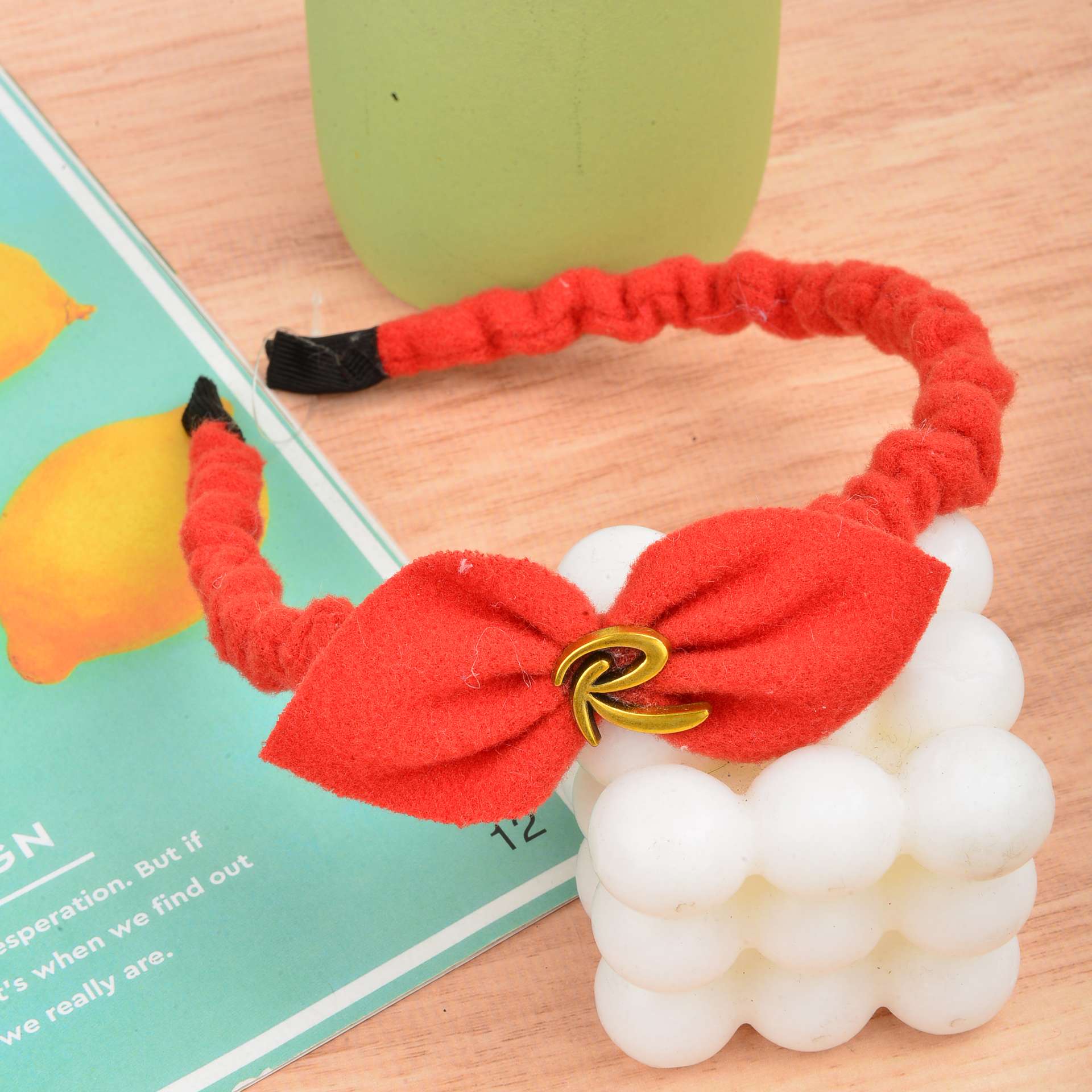 Plush hair band 2 detail image 3
