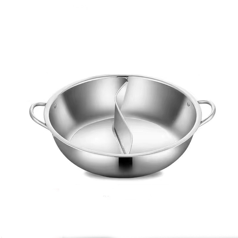DF99389 Mandarin Duck Hot Pot, 304 stainless steel hot pot, one-piece formed Mandarin duck hot pot, thickened small hot pot basin for household and commercial use, clear soup hot pot, DF TRADING HOUSE details Picture