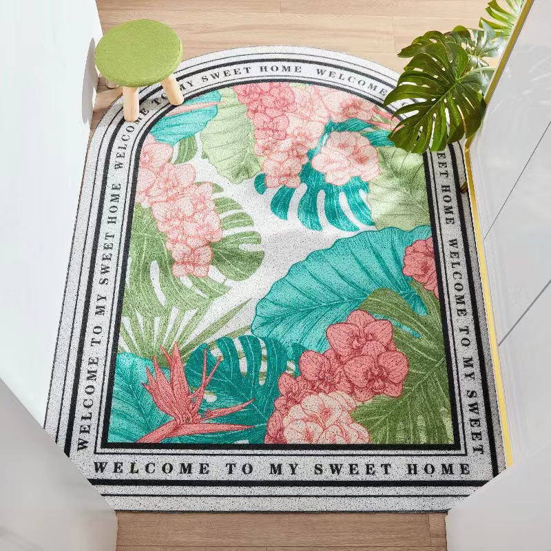 Qiansi Household Entry Mat Entry Mat Silk Ring Foot Mat Can Be Cut Dirt Scraping Mud Anti-Slip Wear Resistance Dirty Mat Lot