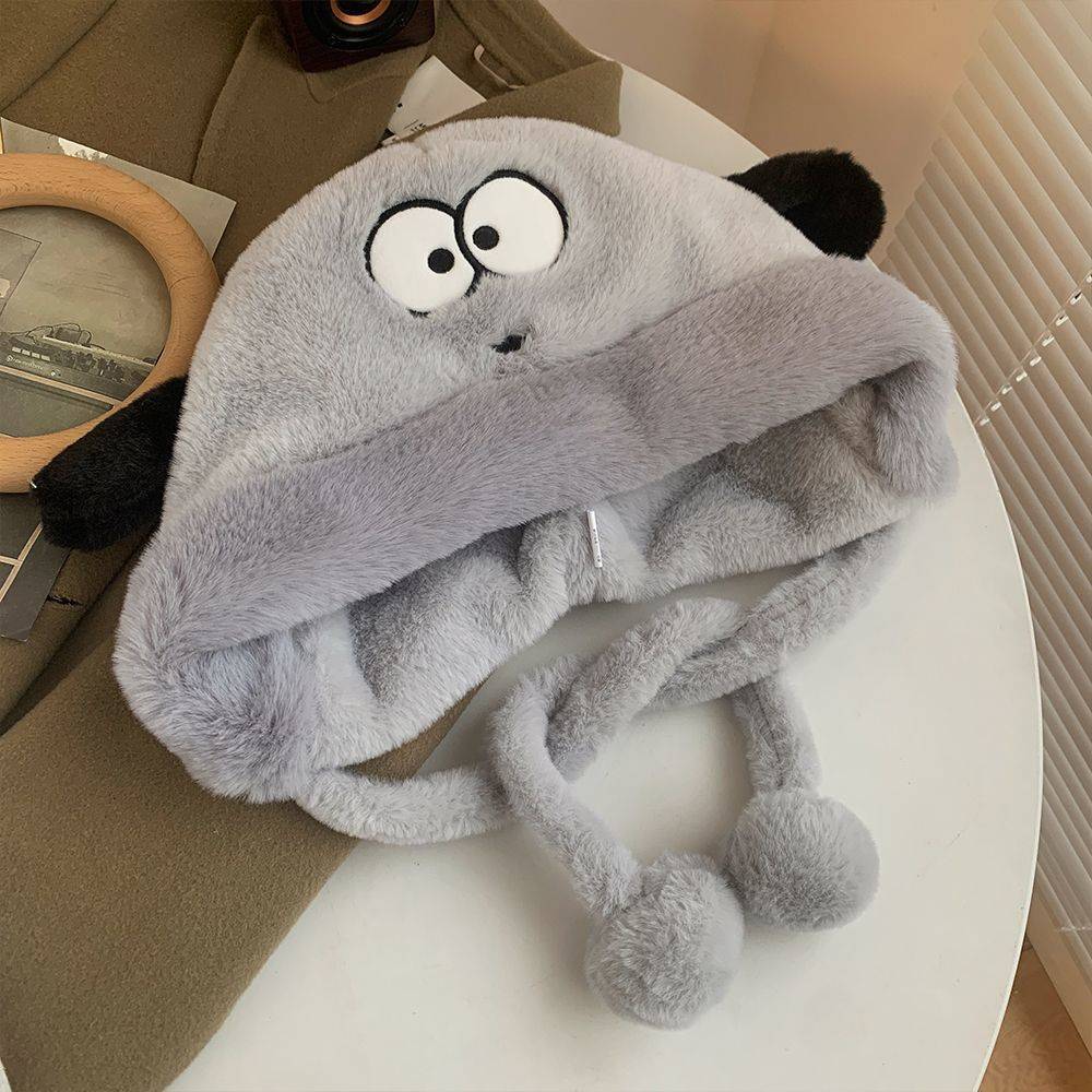 小狗帽子/大眼帽子/毛绒帽子细节图